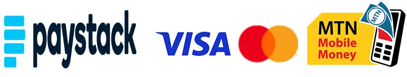 Payment Option- Paystack, Visa, Mastercard, Mtn Mobile Money